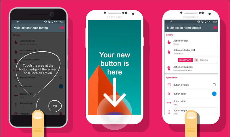 تطبيق Multi-action Home Button