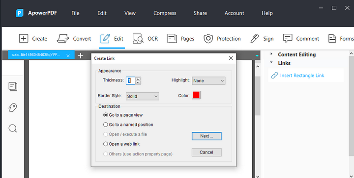 إضافة الروابط الخارجية