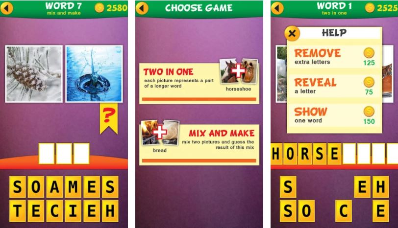 لعبة 2 Pics 1 Word: Mix Pics Puzzle