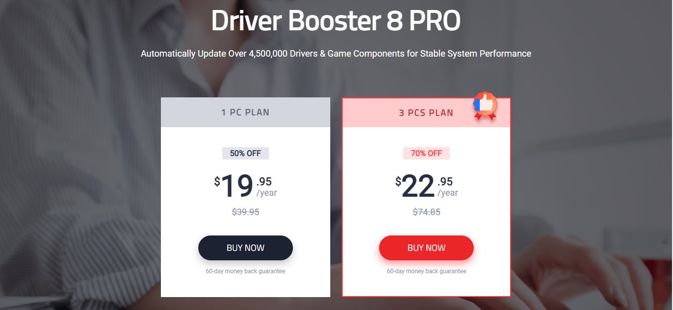 الخطط والتسعير Driver Booster
