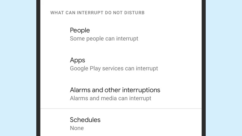 وضع عدم الازعاج اندرويد