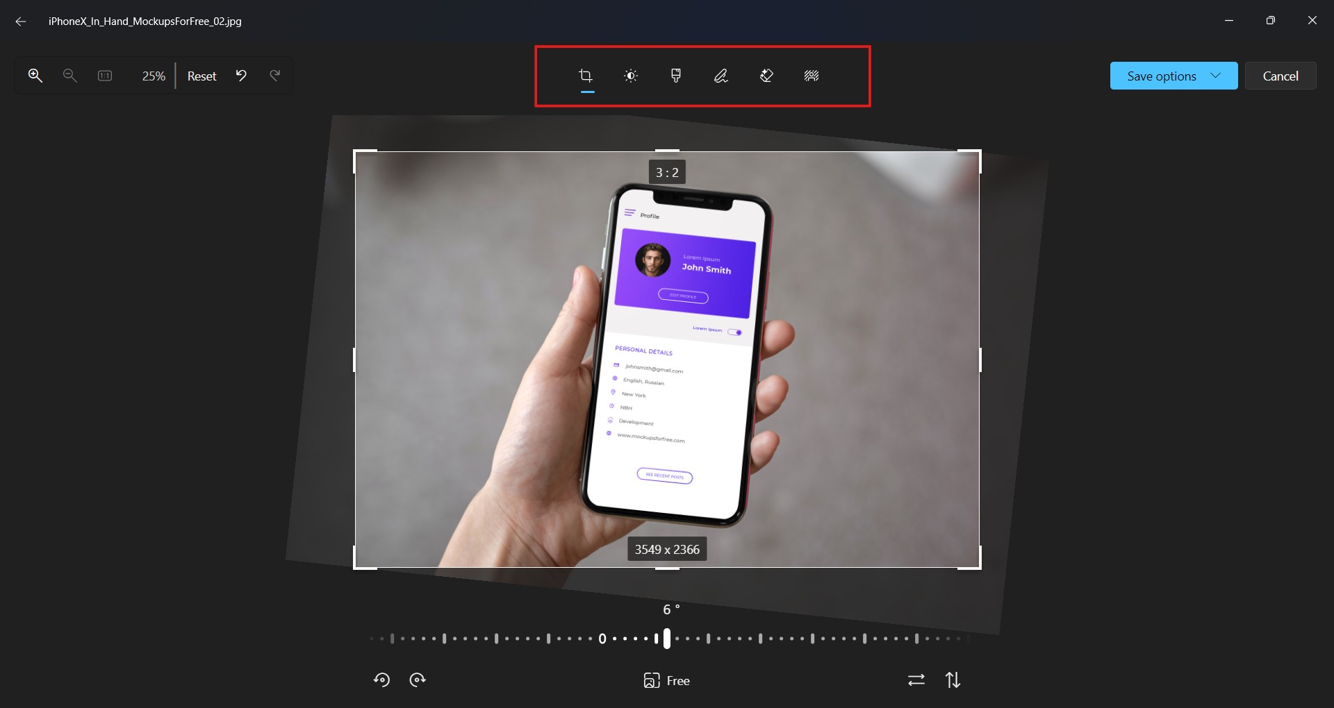 تحرير الصور الاحترافي عبر Windows Photos