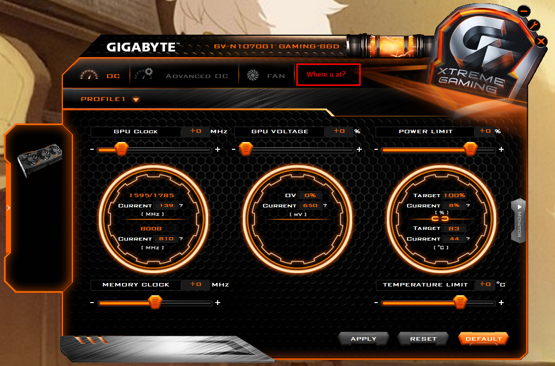 9. Gigabyte Xtreme Engine Utility