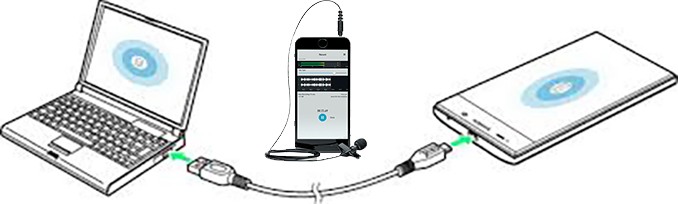 توصيل ميكروفون الهاتف بالكمبيوتر عبر USB