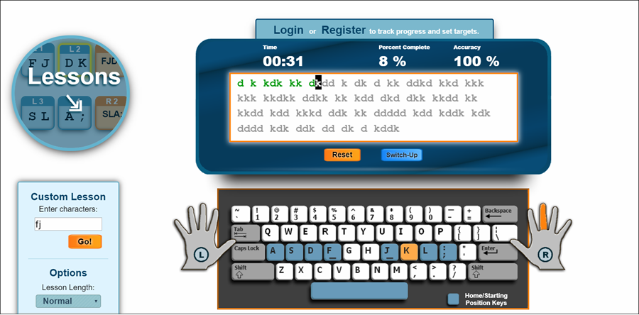 موقع Speed Typing Online