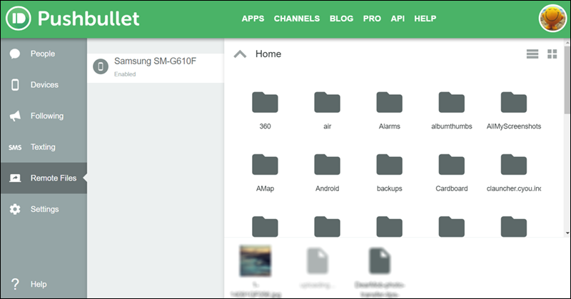 تطبيق Pushbullet
