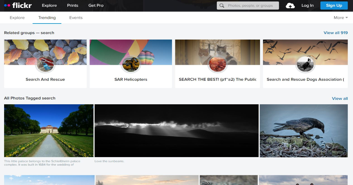 البحث العكسي عن الصور باستخدام Flickr