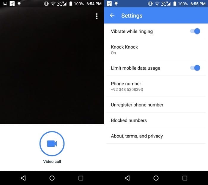 تطبيق Google Duo
