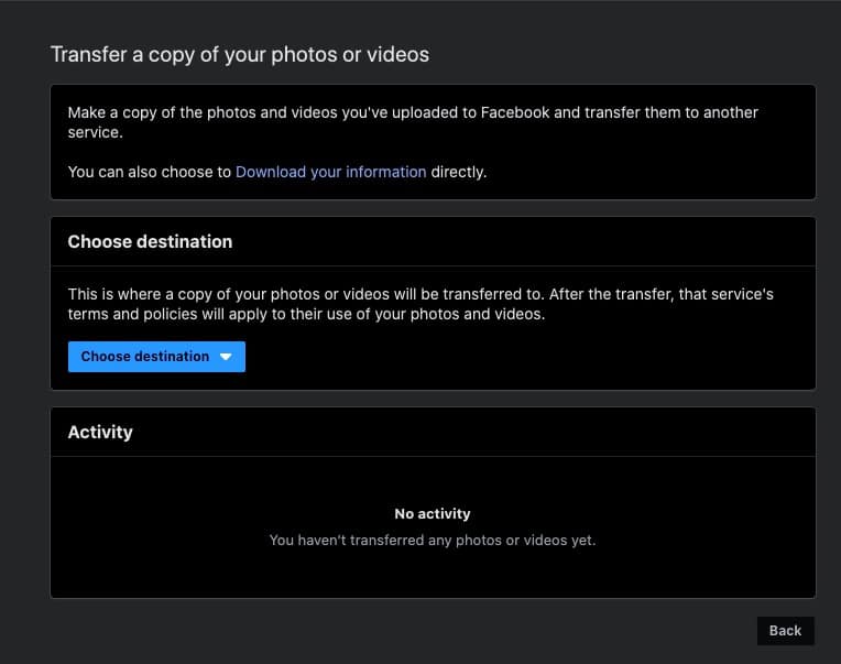 نسخ صور وفيديوهات فيسبوك الى جوجل photos