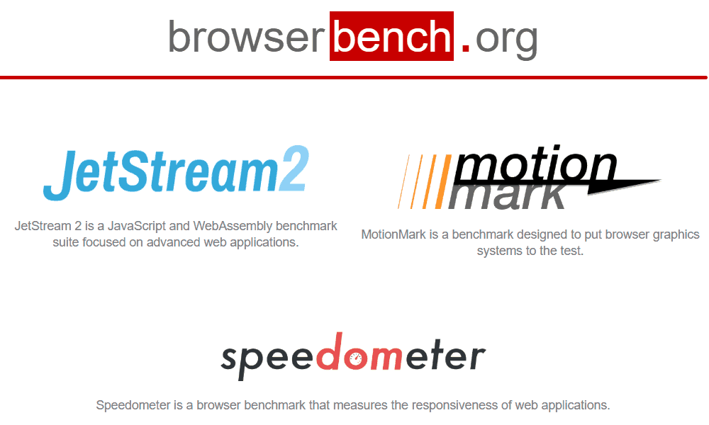 اختبار سرعة التصفح BrowserBench test