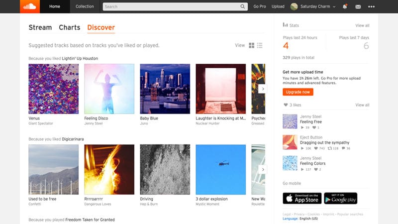 استكشاف الموسيقى soundcloud Discover