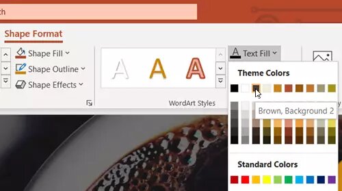 إضافة الألوان والنصوص عبر Callout