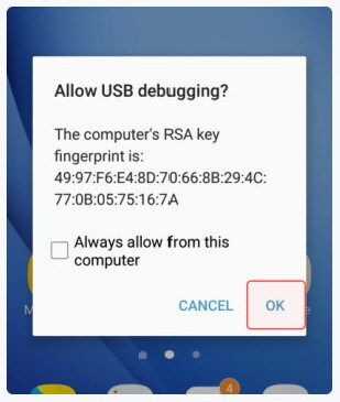 MirrorGo allow usb debugging
