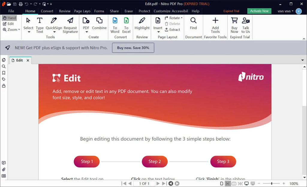 برنامج Nitro PDF Pro