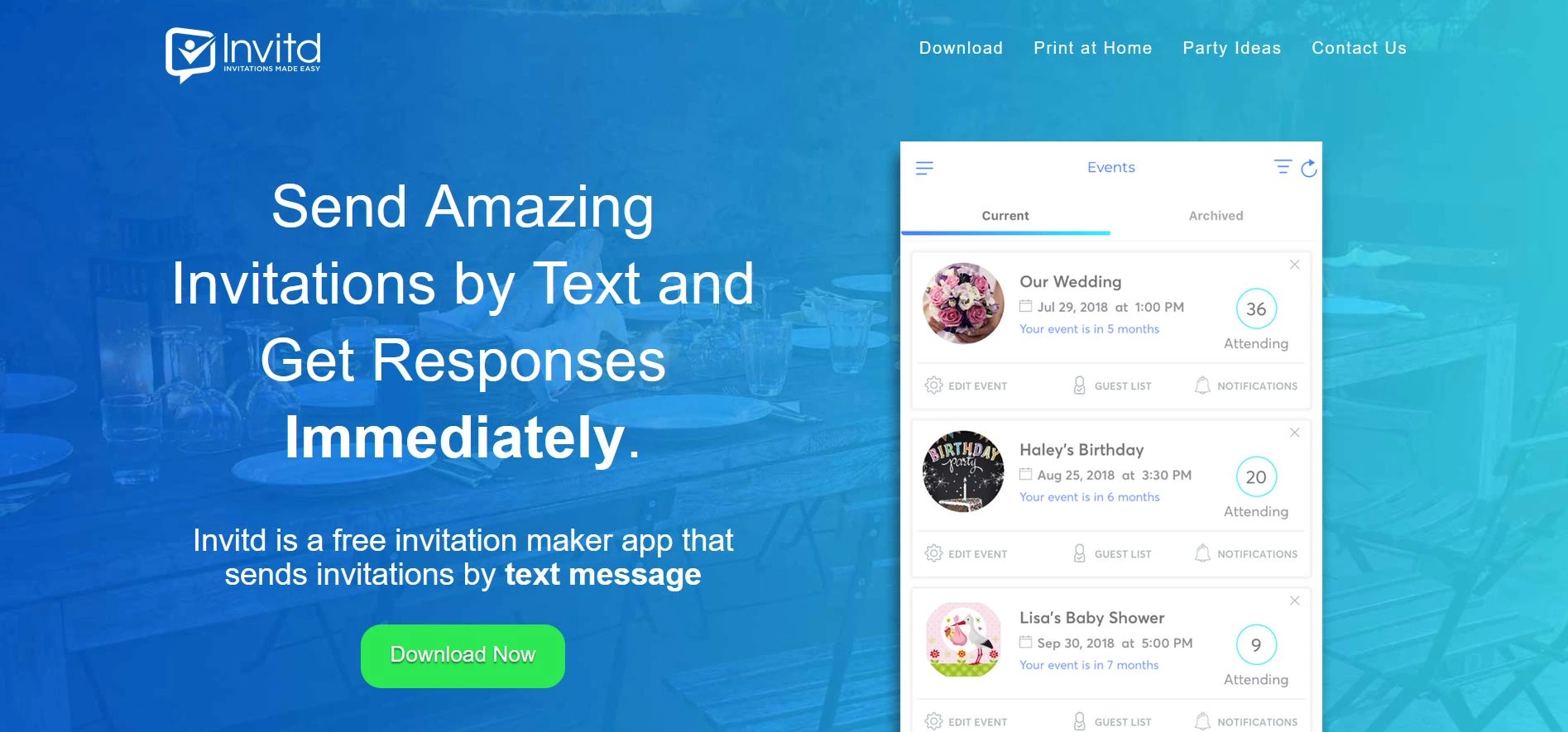 تطبيقات تصميم الدعوات – تطبيق Invitd