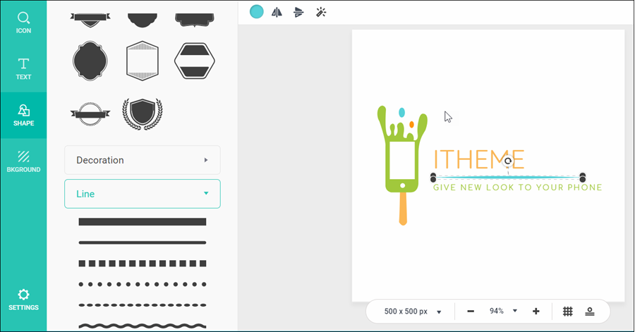 اشكال وايقونات DesignEvo