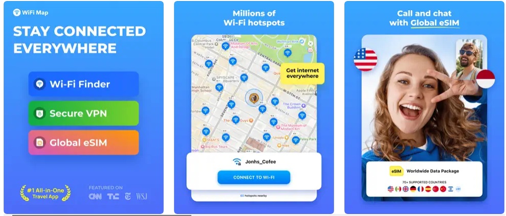 تطبيق WiFi Map للعثور على واي فاي