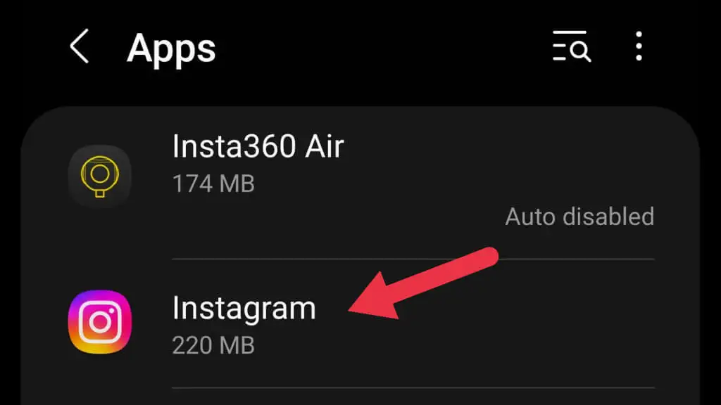 إزالة التخزين المؤقت الخاص بتطبيق انستقرام
