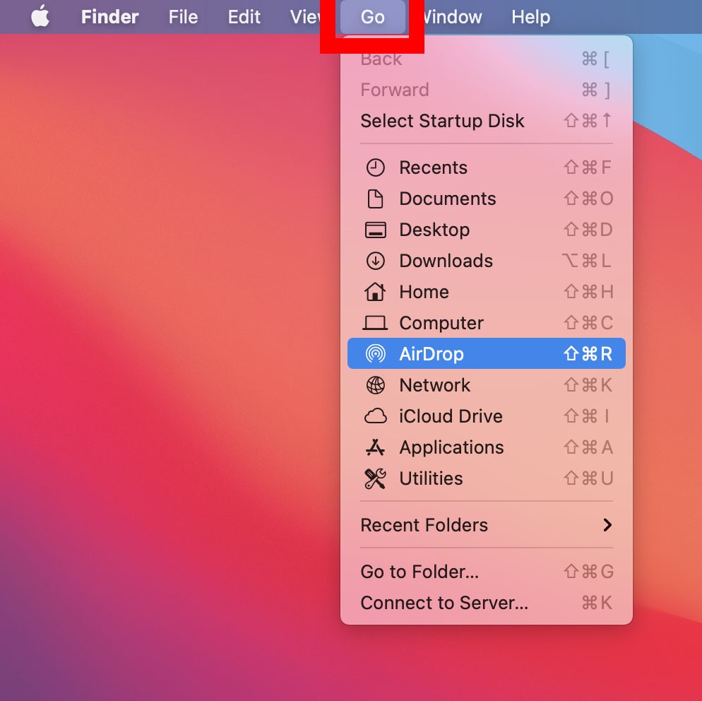 شرح استخدام AirDrop على جهاز ماك بوك