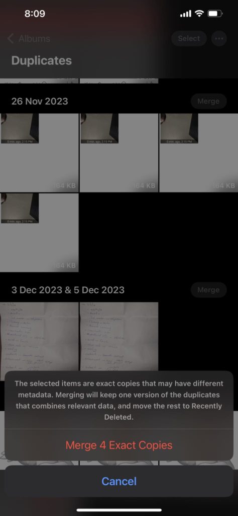 حذف صور ايفون المكررة