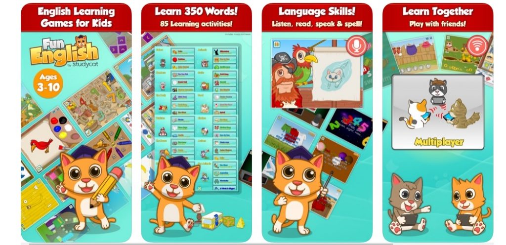 تطبيق Fun English لتعليم اللغة الإنجليزية للاطفال