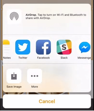 خيار المشاركة في مترجم WAYGO لترجمة الصور