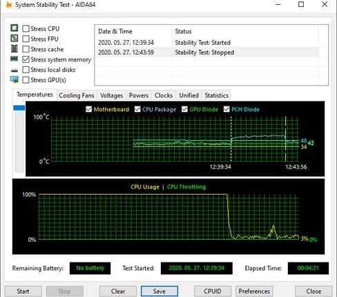 برنامج AIDA64 لاختبار المعالج CPU