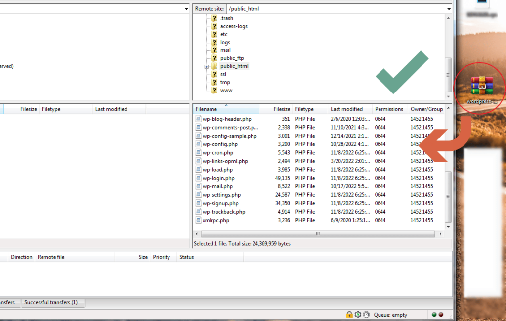 تثبيت ووردبريس على السيرفر