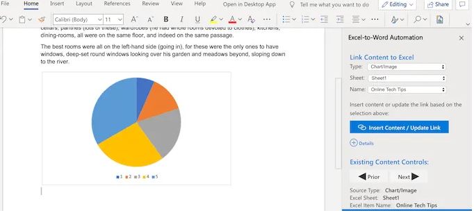 إضافة Excel-to-Word Document Automation