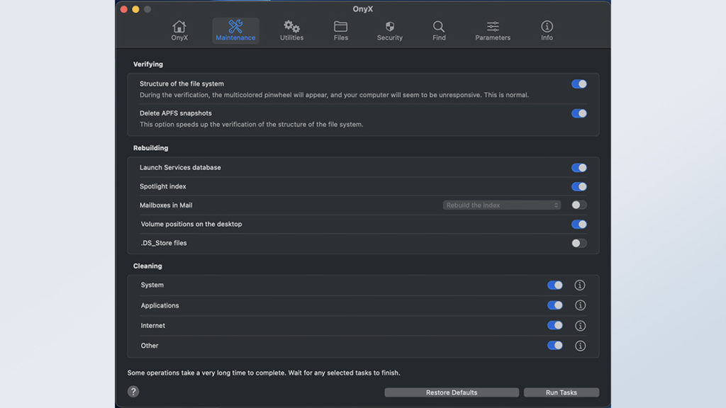 برنامج OnyX للماك