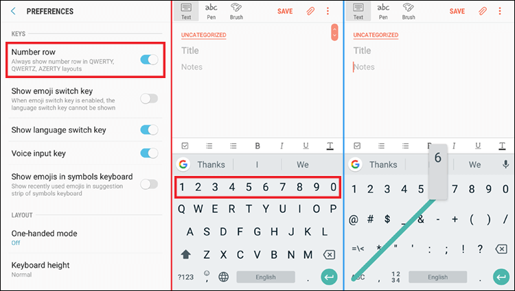 كتابة الأرقام اسرع على الكيبورد