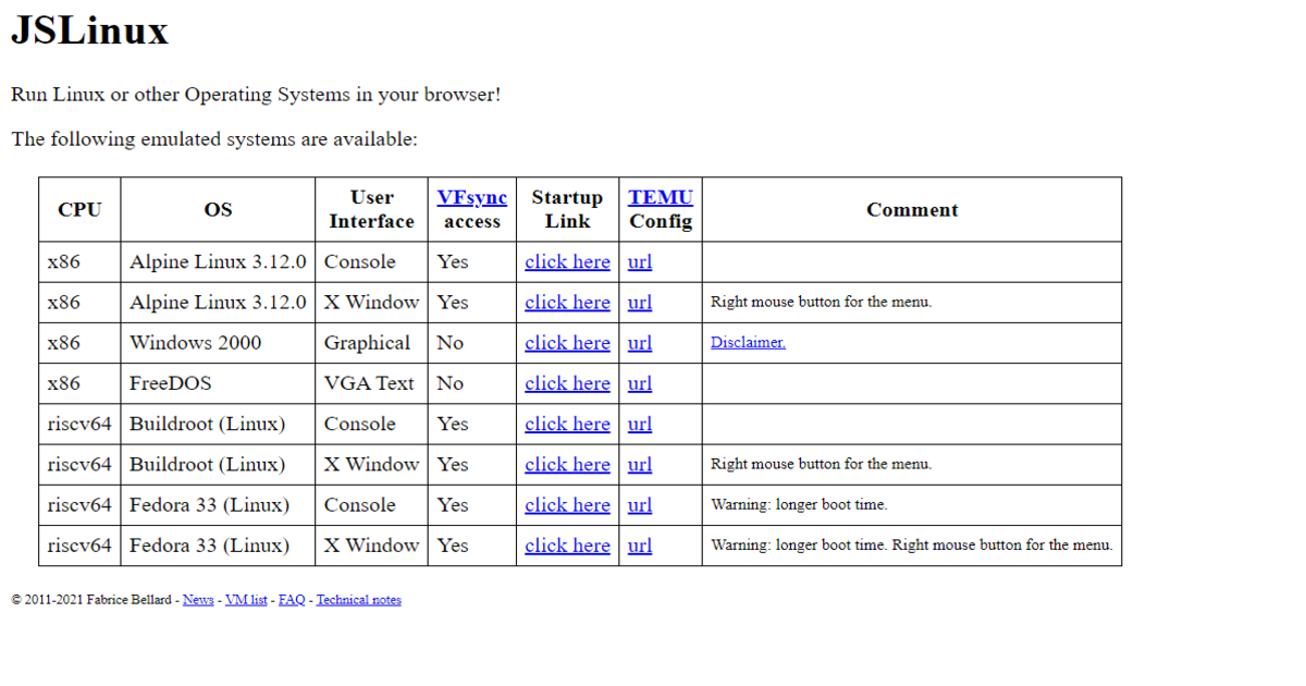 JS Linux محاكي لينكس