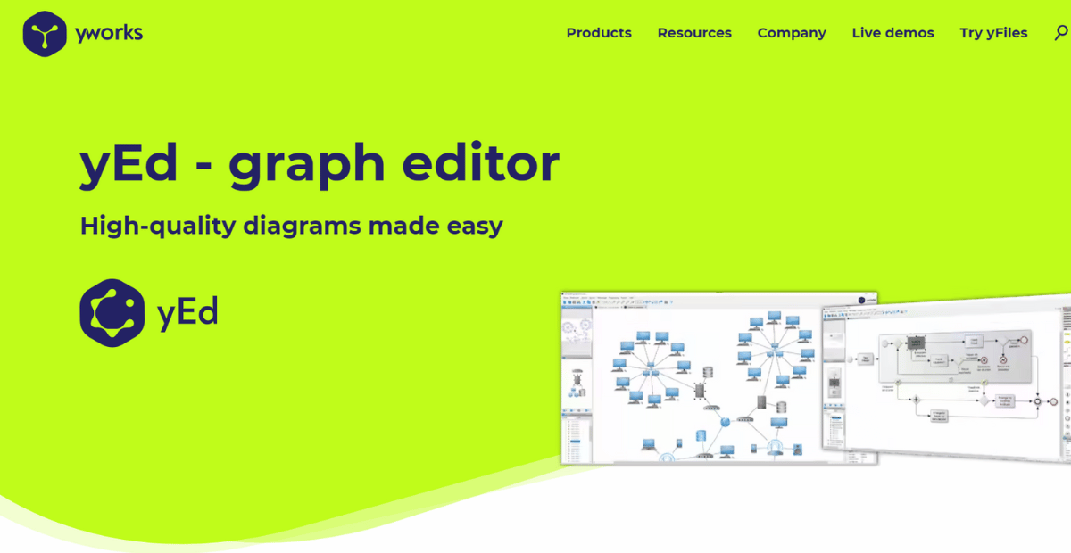 افضل برامج رسم المخططات yEd