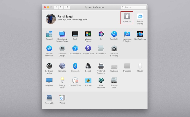 تعيين كلمة مرور معرف Apple على ماك Mac 1