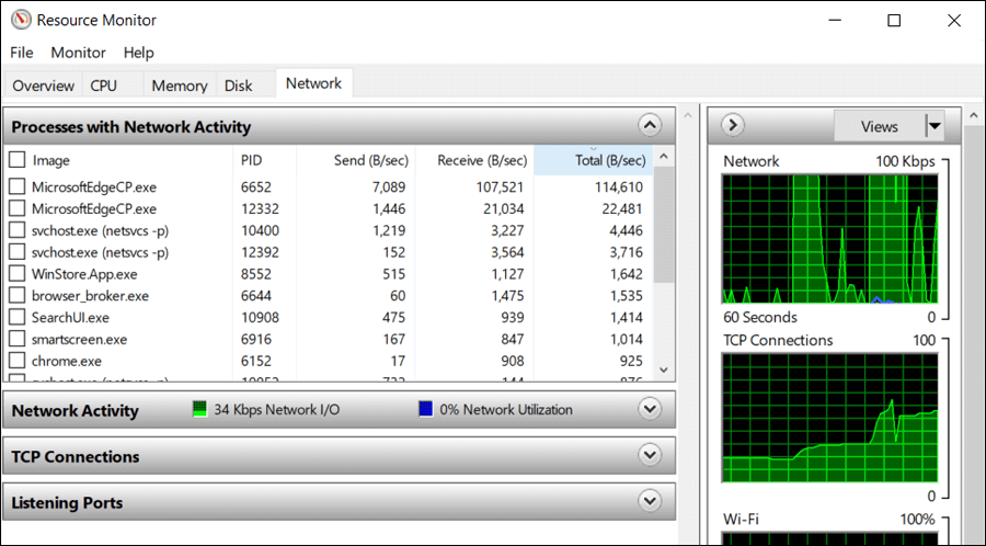أداة Resource Monitor