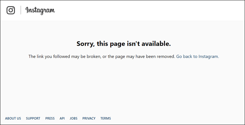 هذه الصفحة غير موجودة على انستجرام