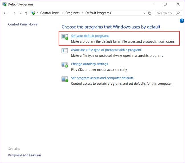 تغيير المتصفح الافتراضي لويندوز 10