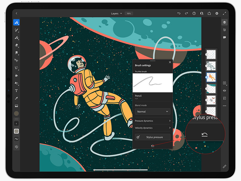 Adobe Fresco: برنامج الرسم والتلوين الرقمي