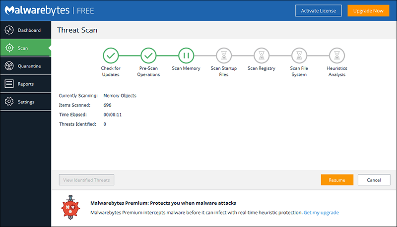 فحص الكمبيوتر بالمالوير بايت