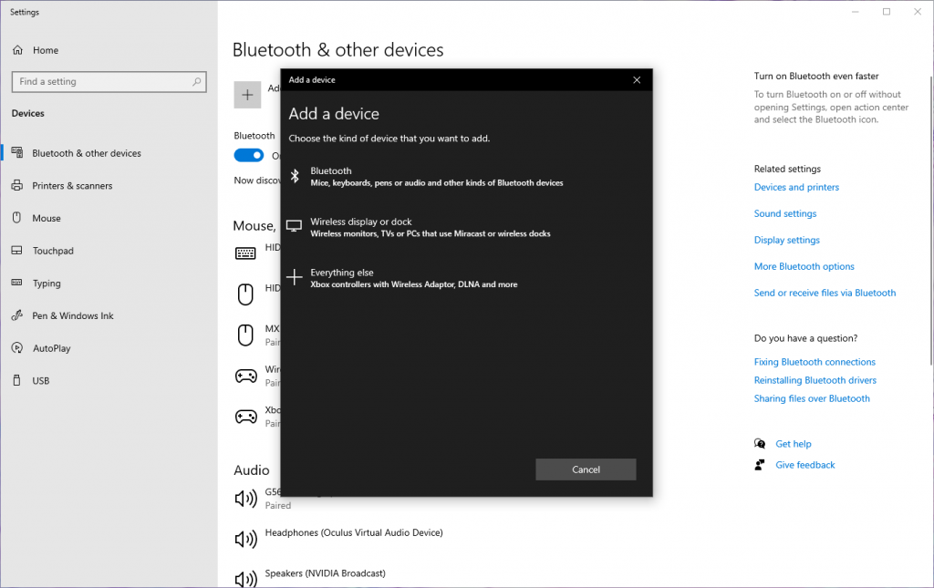 اضافة بلوتوث سماعة ايربودز للكمبيوتر