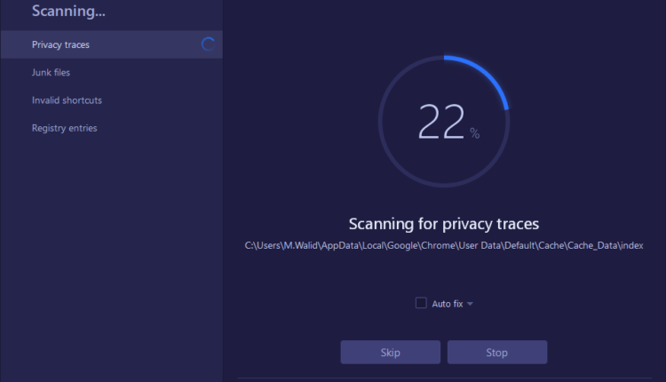 تنظيف ملفات الخصوصية ASC 16