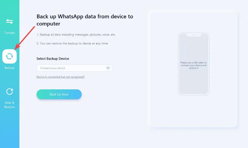 برنامج نقل الواتساب iCareFone Transfer 