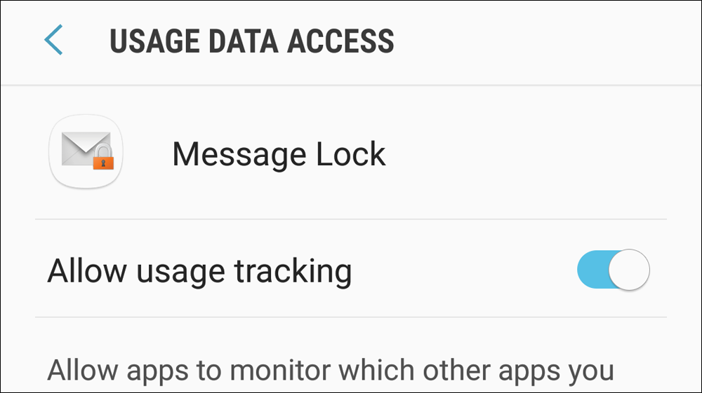 السماح للتطبيق بتتبع الاستخدام