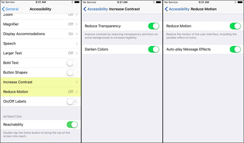 تقليل الرسومات الجرافيكية في الايفون