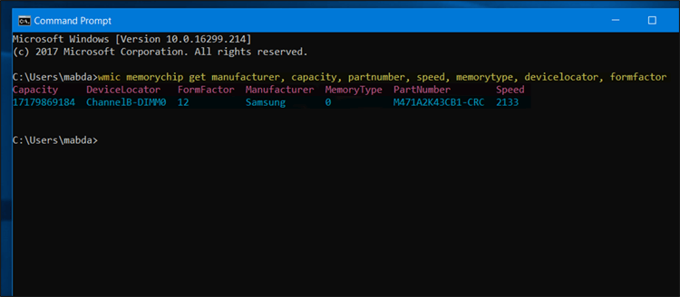 معرفة موديل الرام بدون برامج