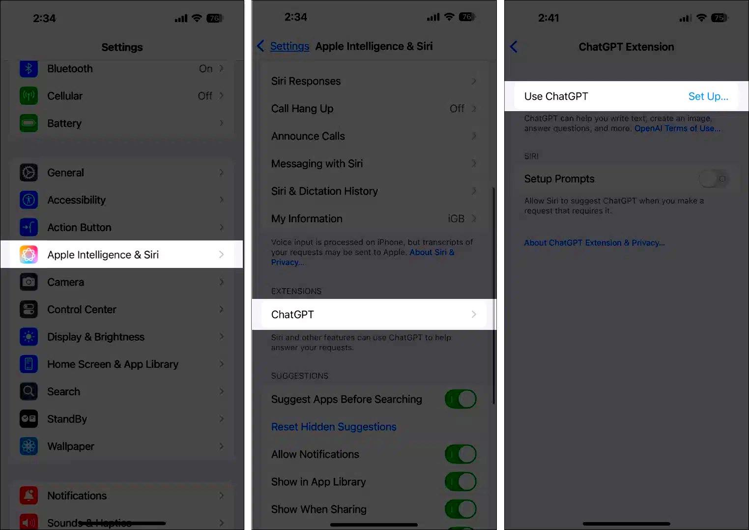 إعداد ChatGPT على ايفون