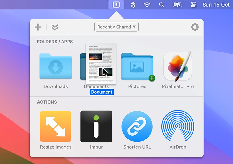 برنامج Dropzone