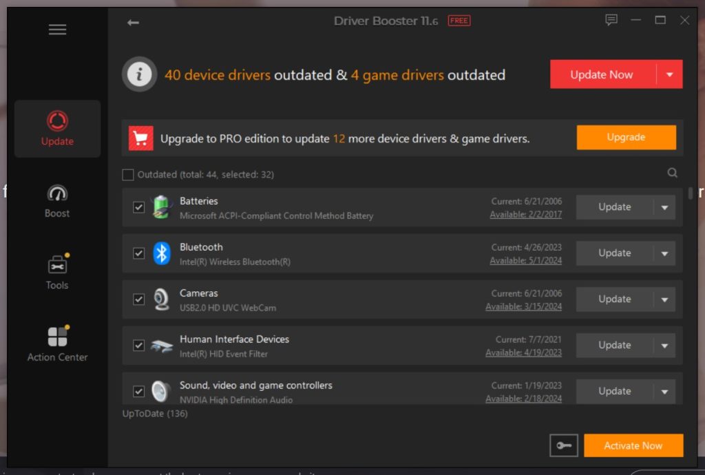 Driver Booster 11 interface