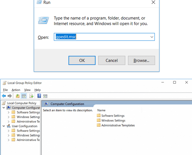 Local Group Policy Editor