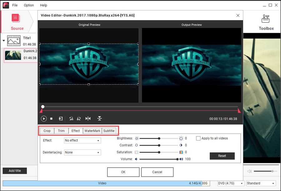 تحرير الفيديو قبل التحويل